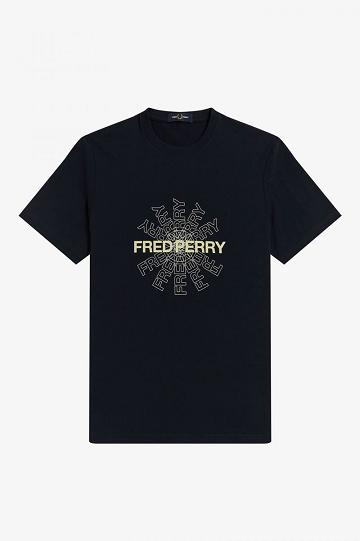 Fred Perry Graafinen Miesten T Paidat Laivastonsininen | FI 1383AHKP